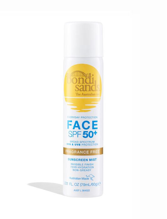 Bondi Sands Face Spray SPF 50+ Fragrance Free 79ml